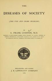 Cover of: The diseases of society