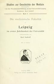 Cover of: Die Medizinische Fakultät zu Leipzig im ersten Jahrhundert der Universität by Karl Barth epistle to the Roman’s