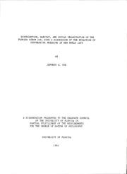 Distribution, habitat, and social organization of the Florida scrub jay