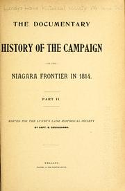Cover of: documentary history of the campaign upon the Niagara frontier
