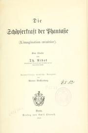 Cover of: Die Schöpferkraft der Phantasie: (L'imagination créatrice).