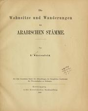 Cover of: Wohnsitze und Wanderungen der arabischen Stämme.