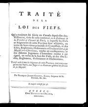 Cover of: Traité de la loi des fiefs by François Joseph Cugnet