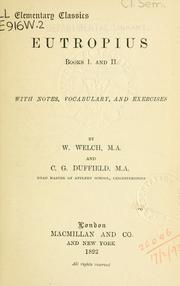 Cover of: Books I. and II.
