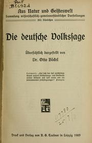 Cover of: deutsche Volkssage.