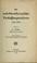 Cover of: Die württembergische verfassungsreform von 1906 ...