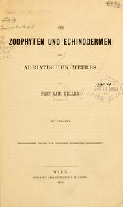 Cover of: Zoophyten und Echinodermen des Adriatischen Meeres.
