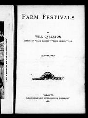 Cover of: Farm festivals by Will Carleton