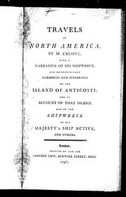 Cover of: Travels in North America