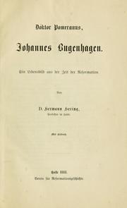 Cover of: Doktor Pomeranus, Johannes Bugenhagen.: Ein Lebensbild aus der Aeit der Reformation.