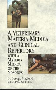 Cover of: A Veterinary Materia Medica and Clinical Repertory
