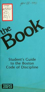Cover of: book: student's guide to the Boston code of discipline.