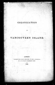 Colonization of Vancouver's Island