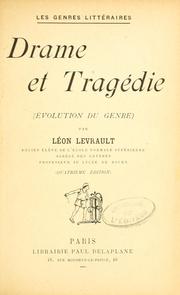 Cover of: Drame et tragédie, évolution du genr.