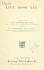Cover of: Book XXI by Titus Livius