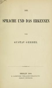 Cover of: Die Sprache und das Erkennen