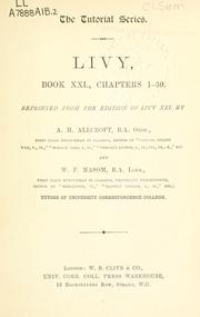 Cover of: Book XXI., chapters 1-30