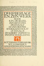 Cover of: Dr. H.P. Berlage en zijn werk by Karel Petrus Cornelis de Bazel