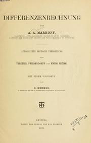 Cover of: Differentialrechnung.: Autorisierte deutsche Übersetzung von Theophil Friesendorff und Erich Prümm.  Mit einem Vorwort von R. Mehmke.