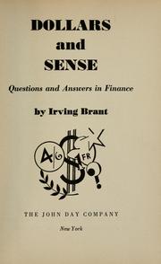 Cover of: Dollars and sense by Irving Brant