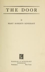 Cover of: The door by Mary Roberts Rinehart