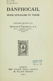 Cover of: Dánfhocail by Thomas Francis O'Rahilly