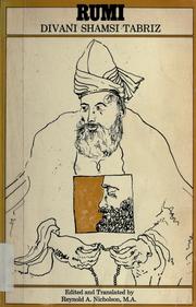 Cover of: Divani Shamsi Tabriz by Rumi (Jalāl ad-Dīn Muḥammad Balkhī)