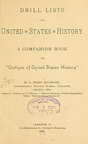 Drill lists in United States history by Reginald Heber Holbrook