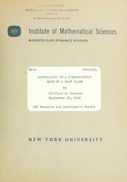 Cover of: Diffraction of a hydromagnetic wave by a half plane.