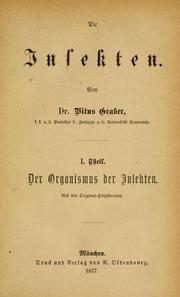 Cover of: Die Insekten. by Vitus Graber