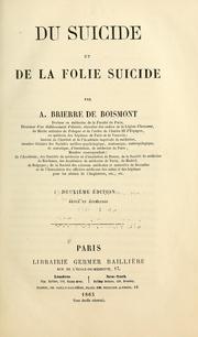Cover of: Du suicide et de la folie suicide by Alexandre-Jacques-François Brierre de Boismont