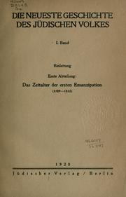 Cover of: neueste Geschichte des jüdischen Volkes.: [1789-1914]