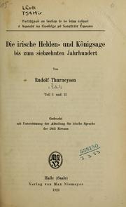 Cover of: Die irische Helden- und Königsage bis zum siebzehnten Jahrhundert