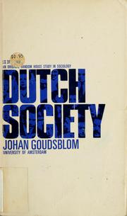 Cover of: Dutch society.