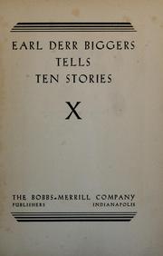 Cover of: Earl Derr Biggers tells ten stories