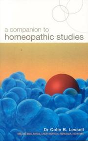 Cover of: A Companion to Homeopathic Studies by Colin B. Lessell