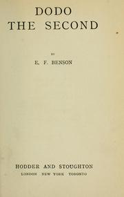 Cover of: Dodo the second by E. F. Benson