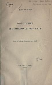 Cover of: D'où dérive El sombrero de tres picos