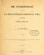 Cover of: Panzerwelse des K.K. Hof-Naturalien-Cabinetes zu Wien.: I. Abtheilung