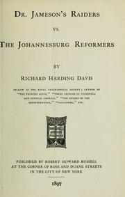 Cover of: Dr. Jameson's radiers vs. the Johannesburg reformers