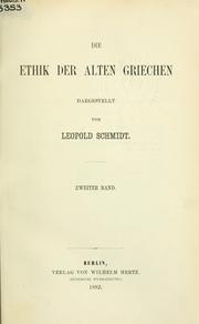 Cover of: Die Ethik der alten Griechen
