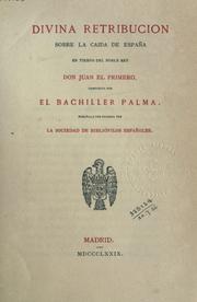 Divina retribucion sobre la caida de España en tiempo del noble rey Don Juan el primero by Palma Bachiller, El