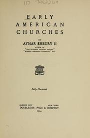 Cover of: Early American churches