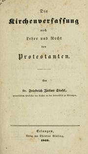 Cover of: Kirchenverfassung nach Lehre und Recht der Protestanten.