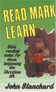 Cover of: Read Mark Learn: Bible Reading Notes for Those Beginning the Christian Life