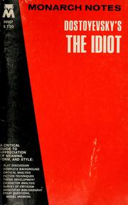 Cover of: Dostoyevsky's The idiot: by David A Gooding