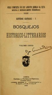 Cover of: Bosquejos historico-litterarios