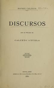 Cover of: Discursos