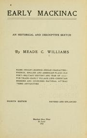 Cover of: Early Mackinac