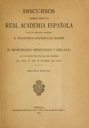 Cover of: Discursos leídos ante la Real academia española por los excmos.